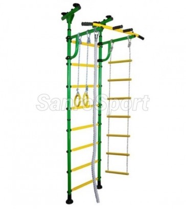 Spordikompleks (võimlemissein) JUNIOR ATLET-R roheline-kollane, 245-290x60cm