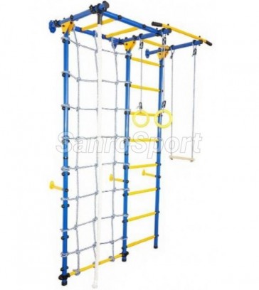 Spordikompleks (võimlemissein) JUNIOR 2-in-1, sinine-kollane 220x140 cm