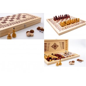 Komplekt male, kabe, backgammon 40x20x4.6 cm